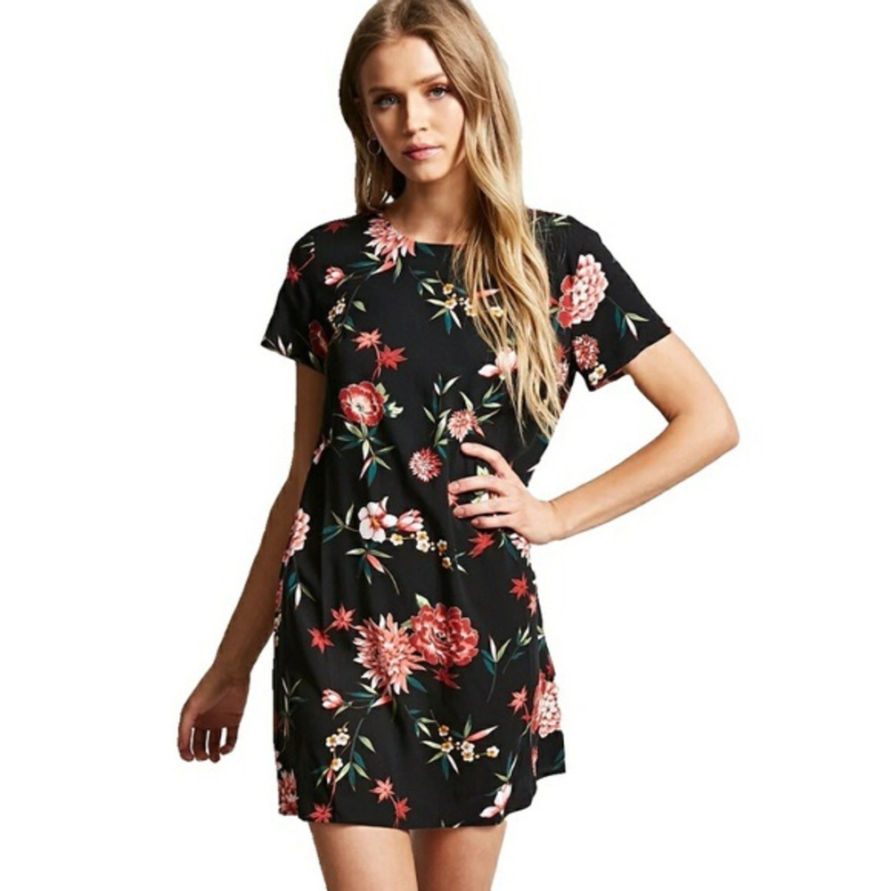 NWOT F21 PLUS Floral Shift Dress